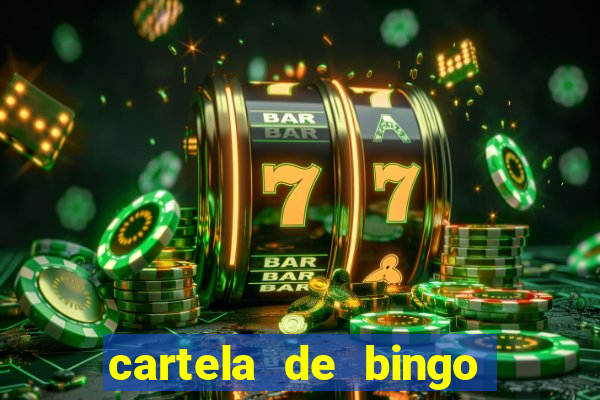 cartela de bingo cha de bebe